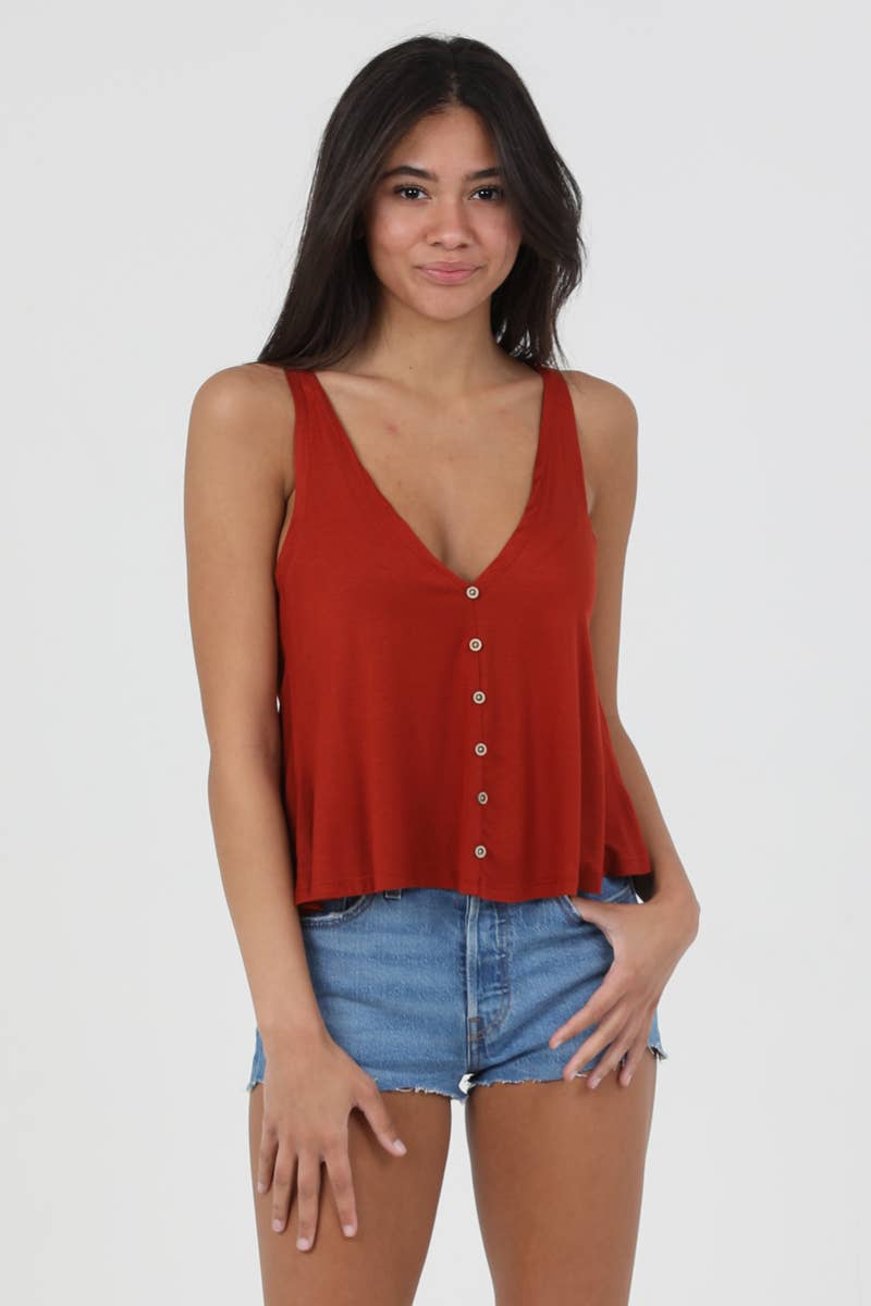 ANGIE – Engroshandel Tanktop – Kvinder – X2T72-ASIS SVINGENDE TANK TOP MED V-HALS MED ÅBEN RYG BASISTANK35