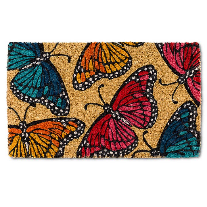 Abbott - Wholesale Door Mat - Multi Butterfly Doormat-18x30" L