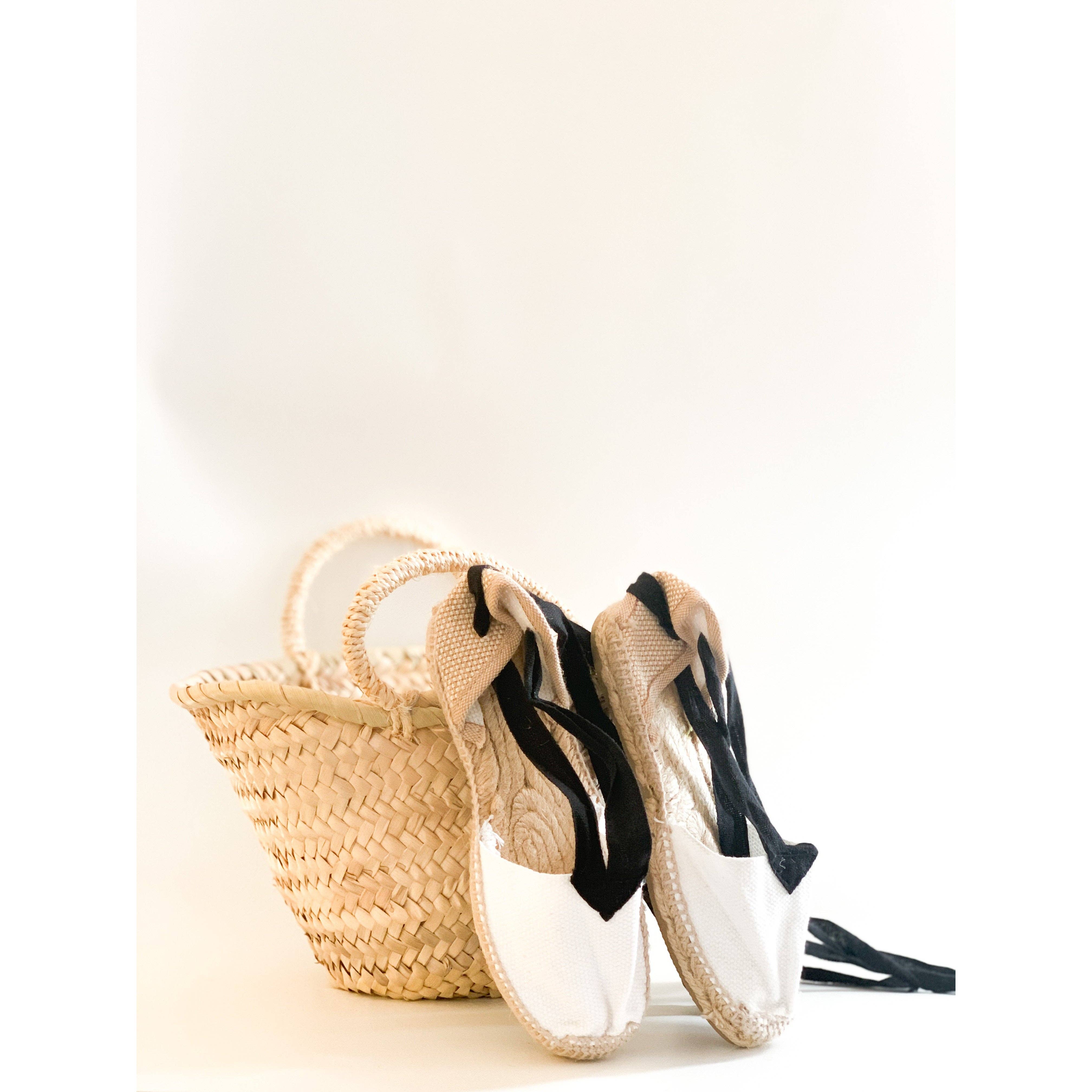 VALENCIAN ESPADRILLES - BLACK & WHITE for wholesale by Casa Blue Swim