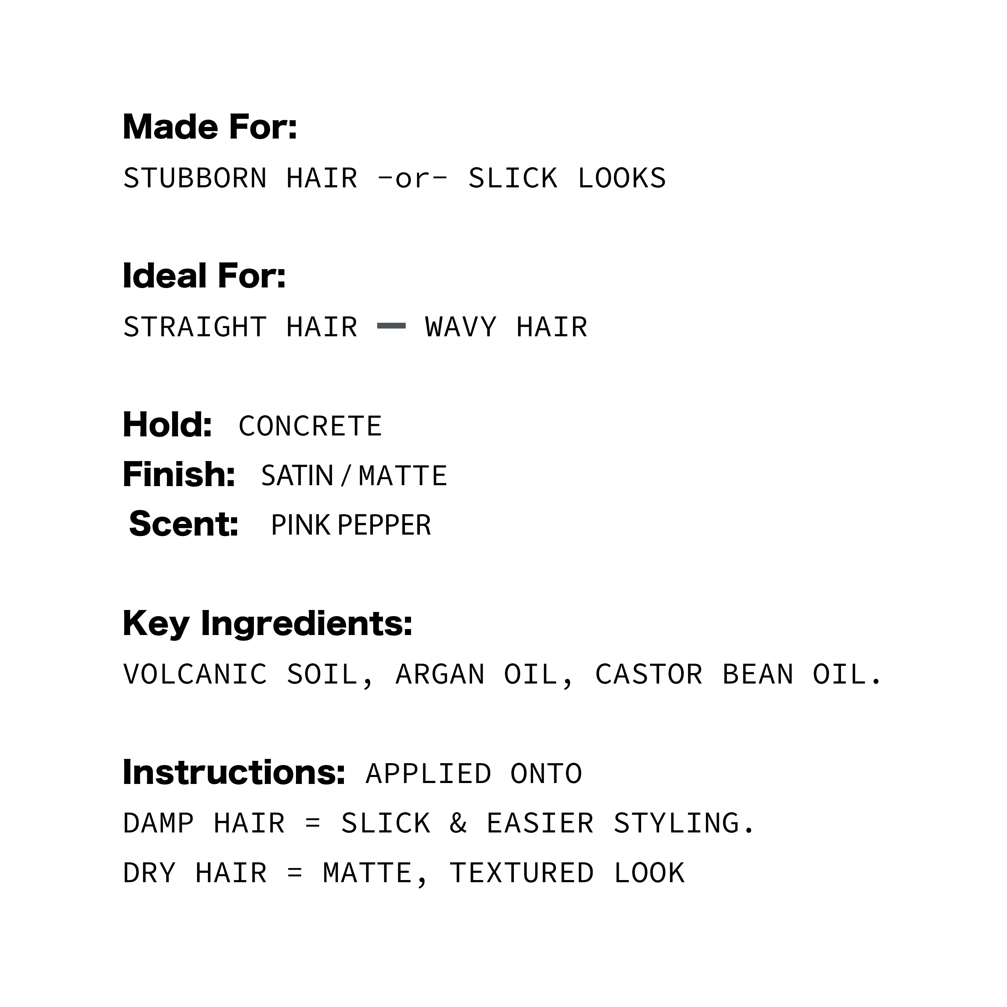 ORTAHAUS Reserve - Wholesale Hair Pomade - Men's - Herdsman Cement - Concrete Hold Pomade6