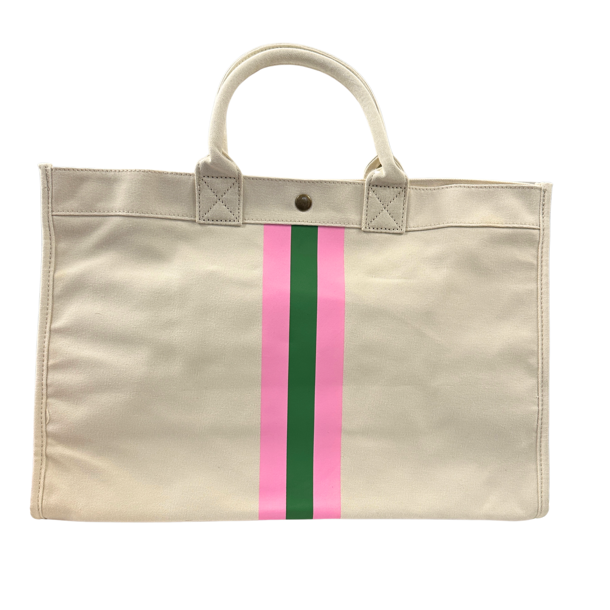 Cthru Purses - Vente Tote bag – femme - Fourre-tout en toile à rayures - Crème0