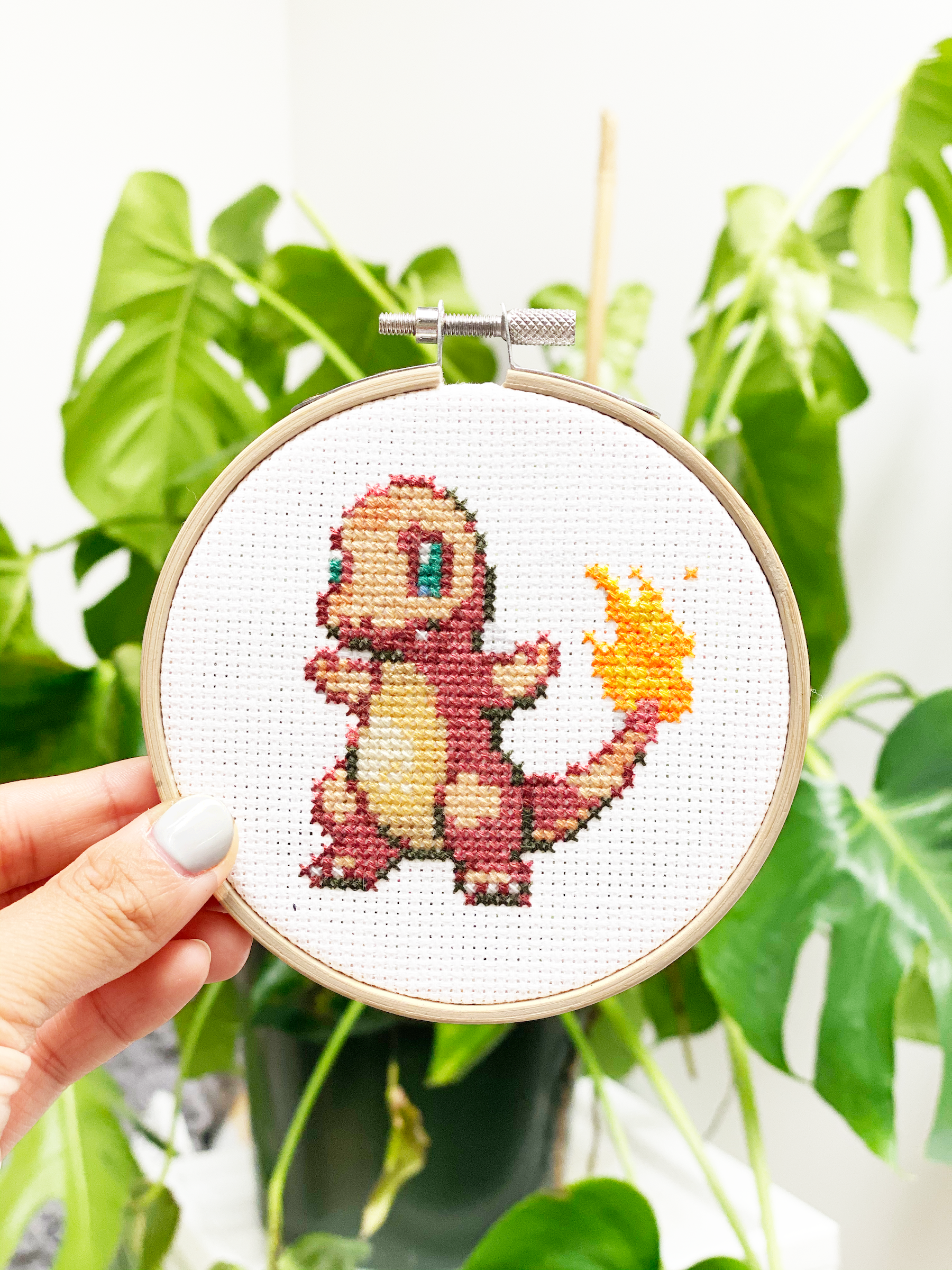 TheCloudFactory – wholesale Embroidery/cross-stitch supplies – Charmander - DIY Cross Stitch Kit1