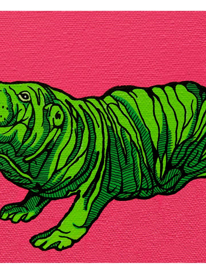 Kunstdruck „Nifty Naked Mole Rat“ für den Großhandel von Pop Zoo