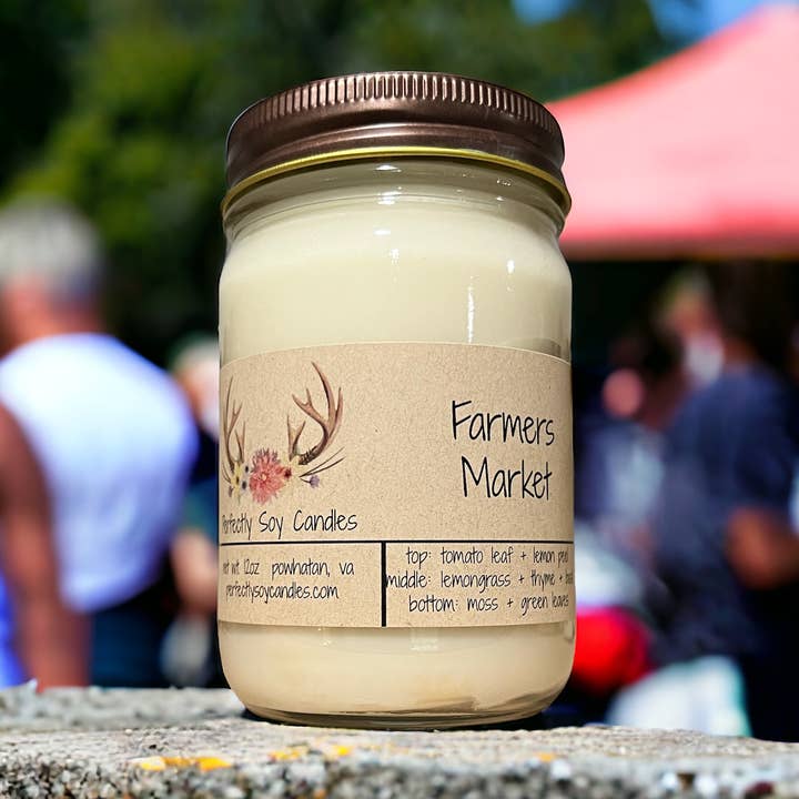 Farmers Market 17oz Soy Wax Candle for wholesale by Perfectly Soy Candles