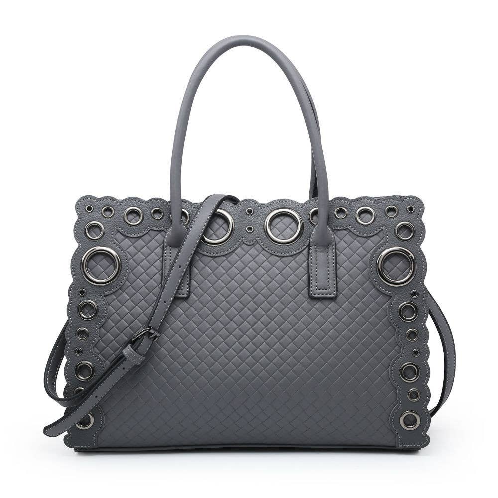 Papaya Fashion Ltd - Wholesale Top Handle Bag - Women's - 82230-3 Handbag with metal rings along the edge of bag3