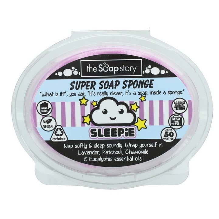 Sleepie Super Soap Sponge for wholesale by The Soap Story