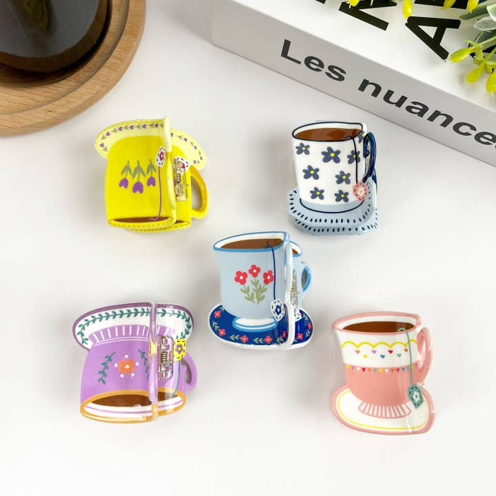 TheDivaSoap - Wholesale Hair Clip - Women's - Cartoon Coffee Cup Claw Clip