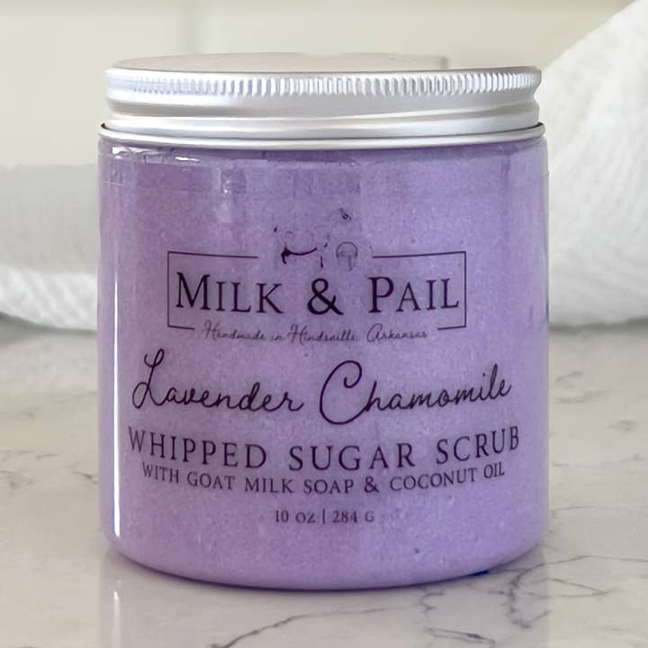 Lavender Chamomile Whipped Sugar Scrub for wholesale by Milk & Pail