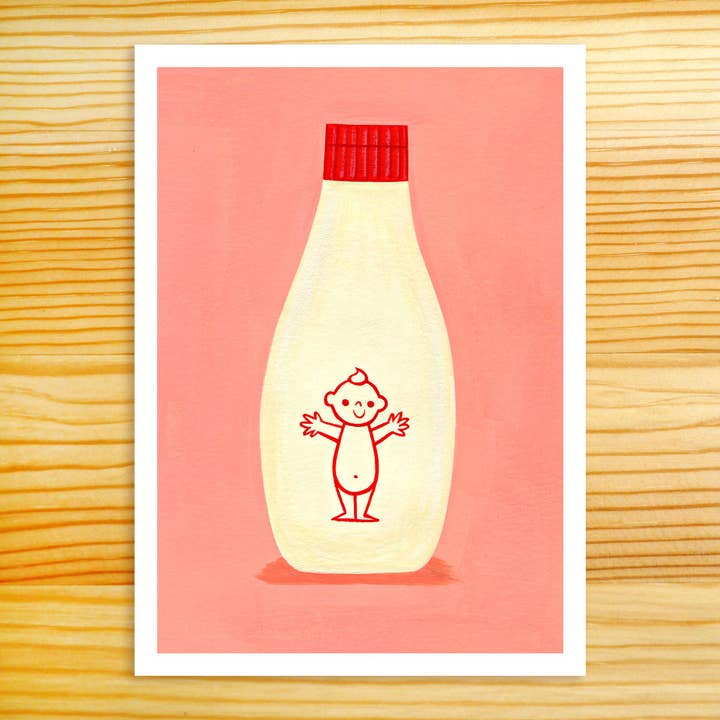 Kewpie Mayo 5x7in Art Print for wholesale by Nellie Le