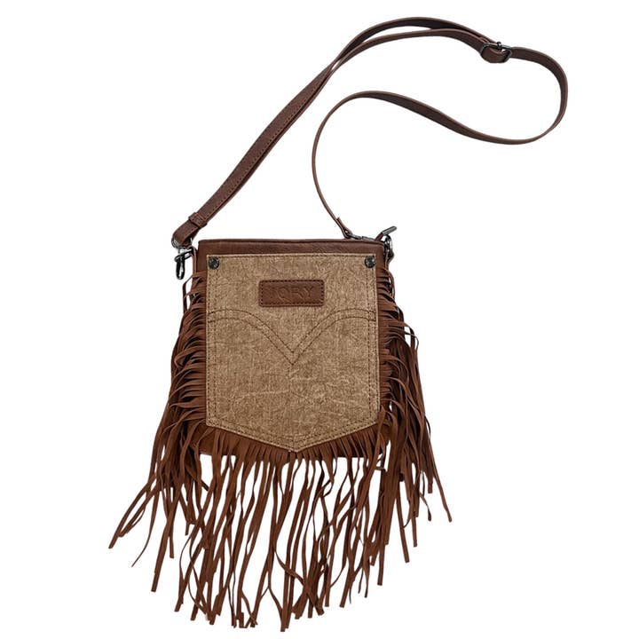 Western Crossbody Tassel Bag | Montana Sand for wholesale by Seriously Shea