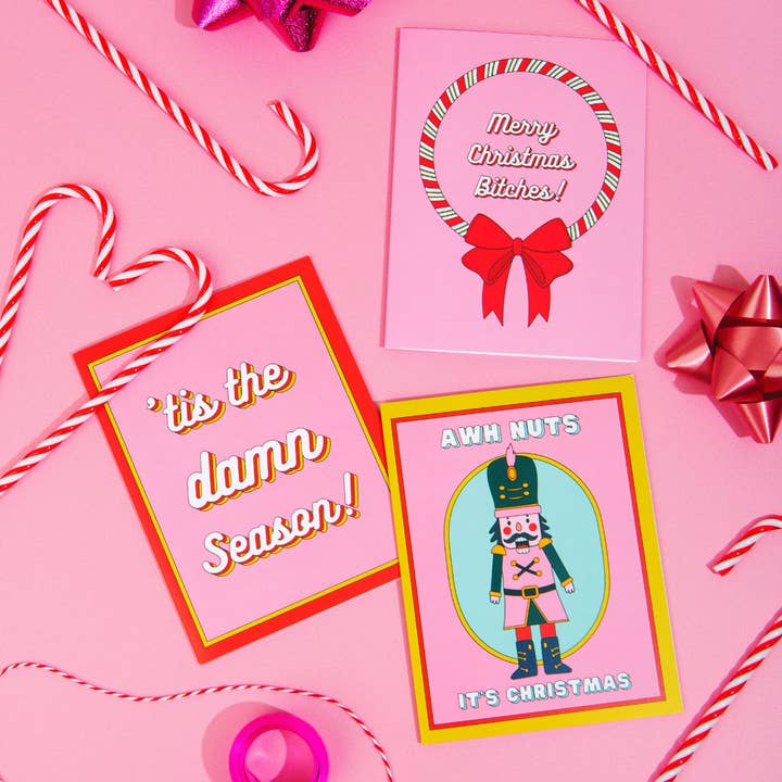 Party Mountain Paper co. - Wholesale Christmas Card - Merry Christmas B's | Last Chance