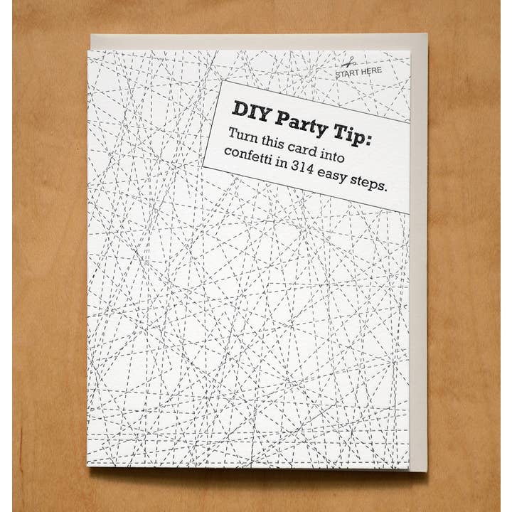 Diy Confetti Greeting Card for wholesale by McBitterson's