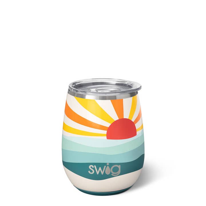 Sun Dance Stemless Wine Cup (14oz) for wholesale by Swig Life