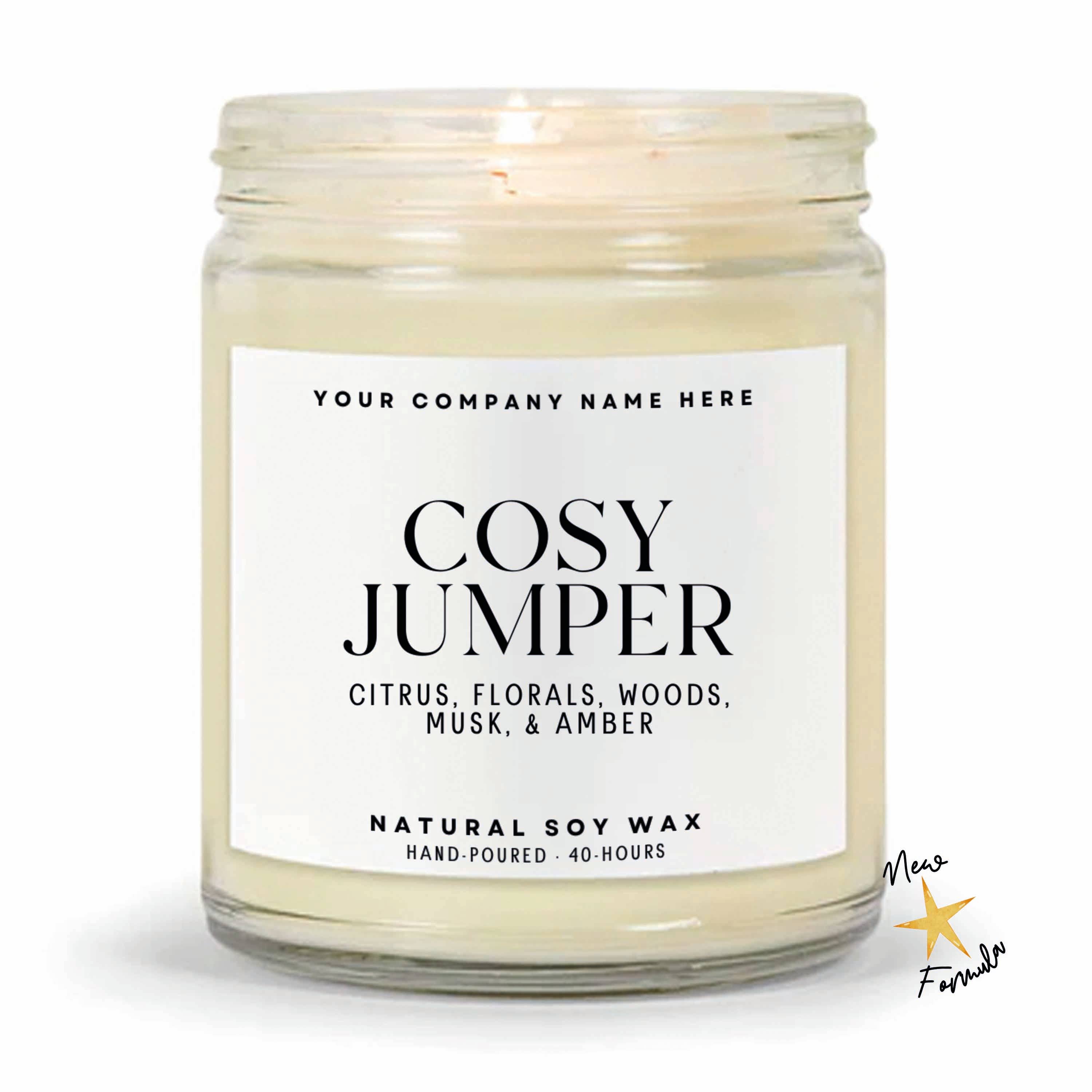 Candle Drop - Wholesale Jar/Filled Candle - Label Style 1 | Wholesale White Label Soy Candle | Clear Jar27