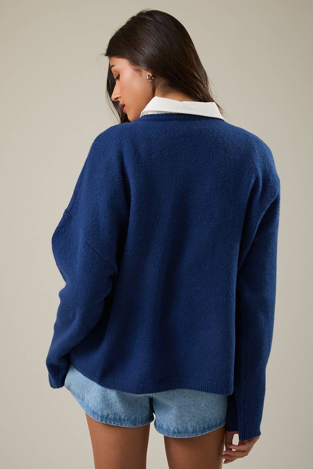 LE LIS - Wholesale Cardigan - Women's - LONG SLEEVE CREW NECK SWEATER CARDIGAN57