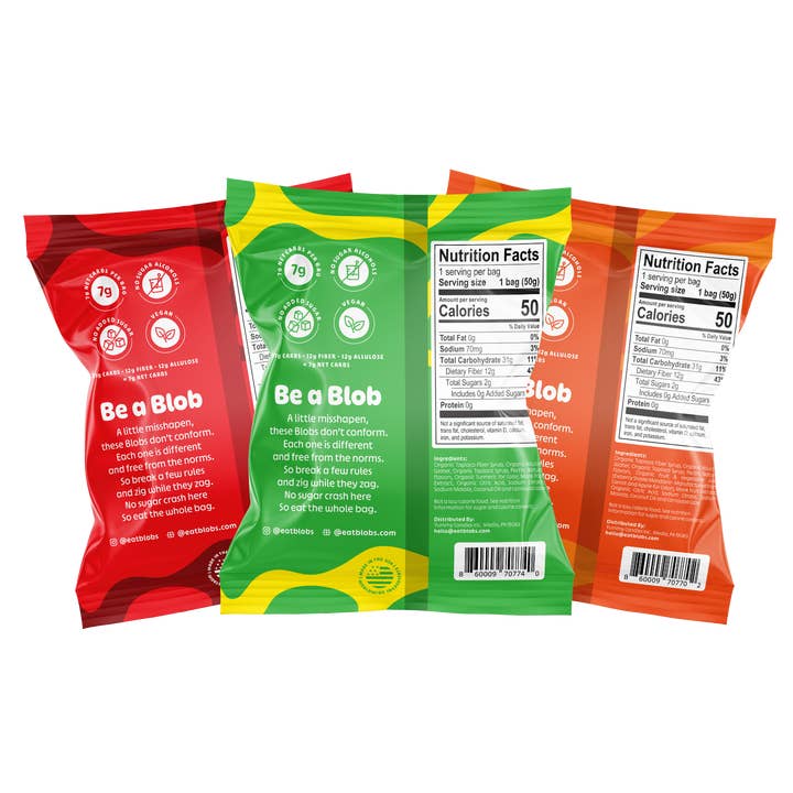 Blobs - Wholesale Gummy - Blobs Low Sugar Gummy Candy - Mixed Case