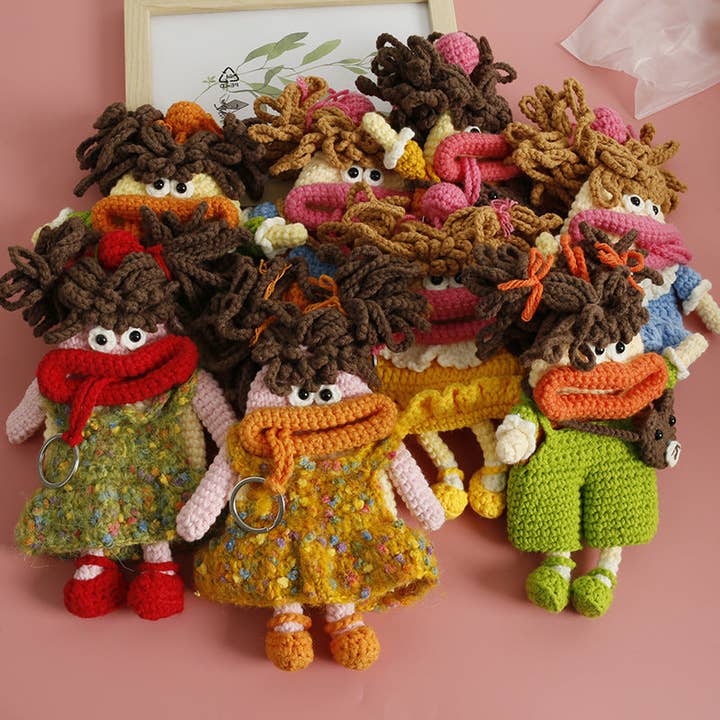 Tecknad korvmuns handvävd nyckelringspåse för wholesale av The Find Peaks