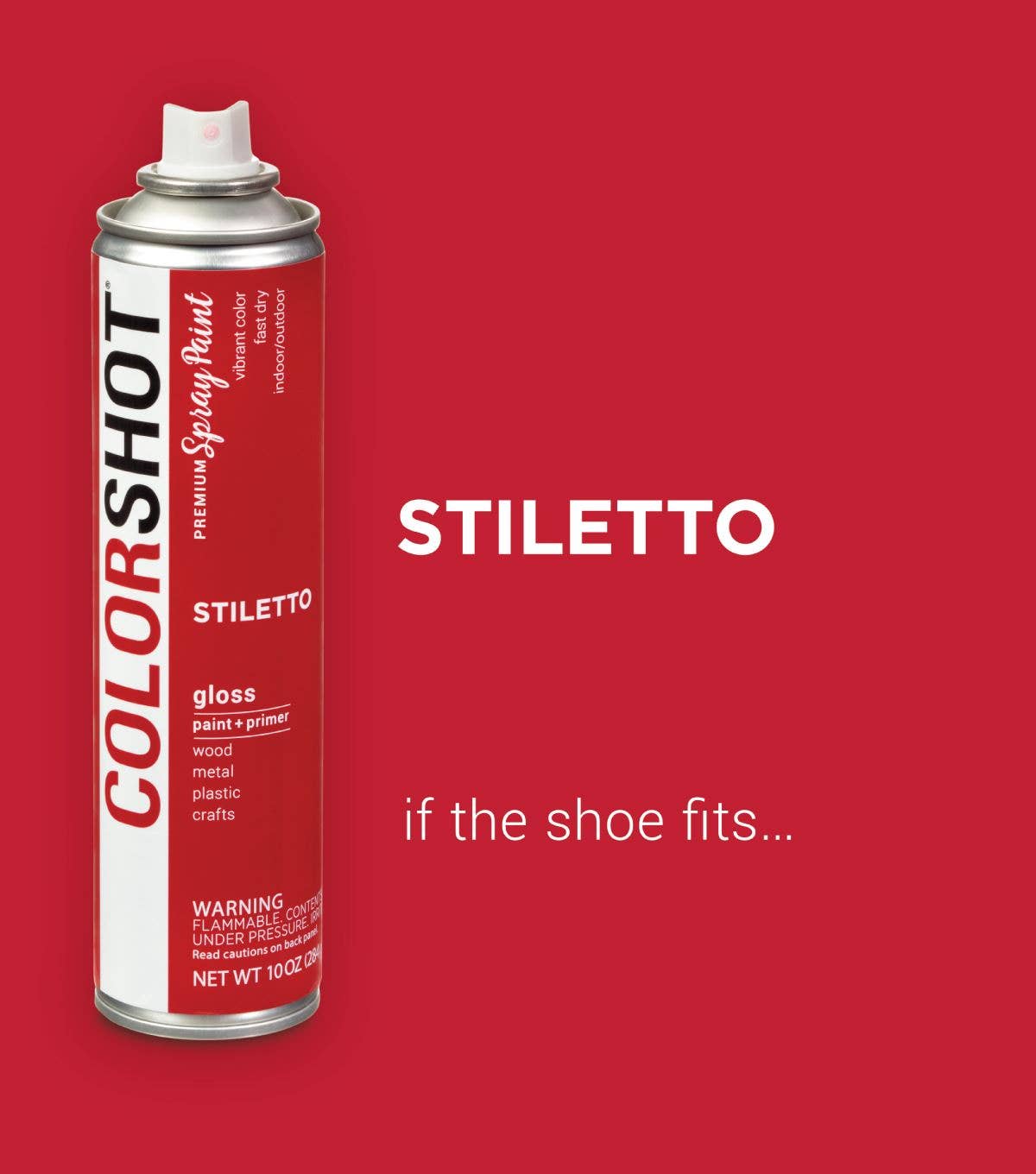 Ilovetocreate - Wholesale Paint Set - COLORSHOT Gloss Spray Paint Stiletto (Red) 10 oz.2