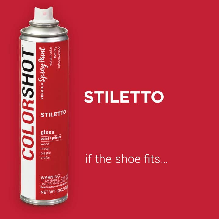 Ilovetocreate - Wholesale Paint Set - COLORSHOT Gloss Spray Paint Stiletto (Red) 10 oz.2