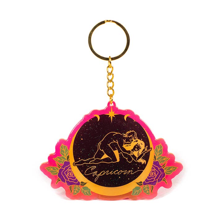 Black Cake Clothing - Vendita all'ingrosso Portachiavi - Donna - Portachiavi con segno zodiacale Capricorno