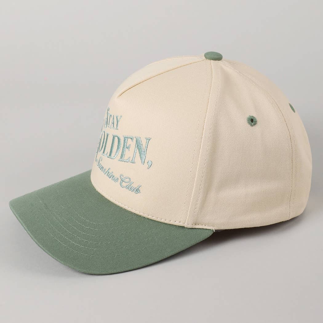 Fashion City - Vente Casquette de camionneur – femme - Casquette Trucker Brodée Stay Golden Sunshine Club24