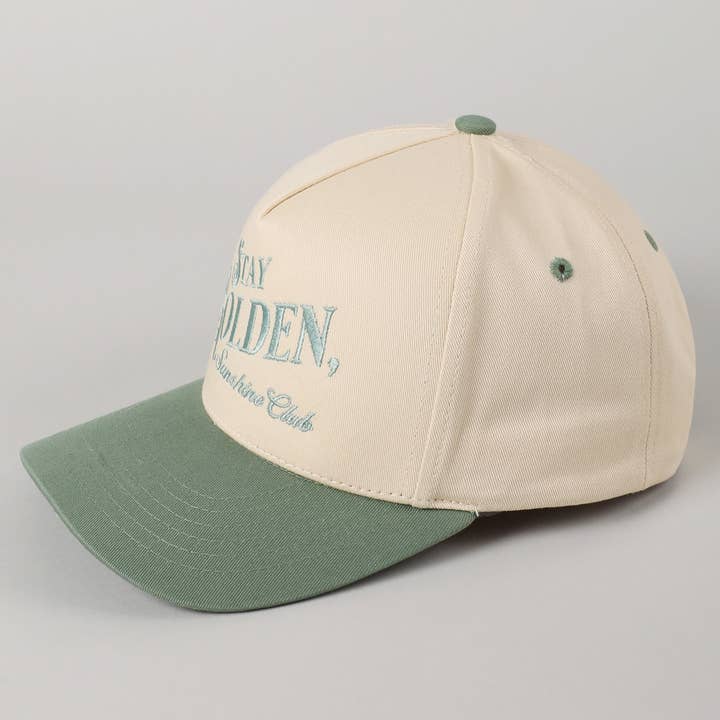 Fashion City - Vente Casquette de camionneur – femme - Casquette Trucker Brodée Stay Golden Sunshine Club24