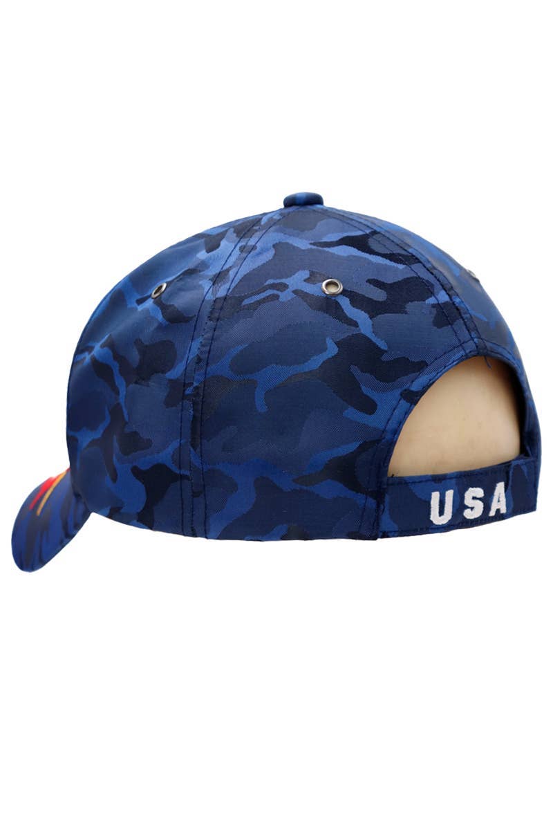 Cap Zone - Wholesale Baseball Cap - Unisex - American Flag Bald Eagle Nylon Camo Baseball Cap4