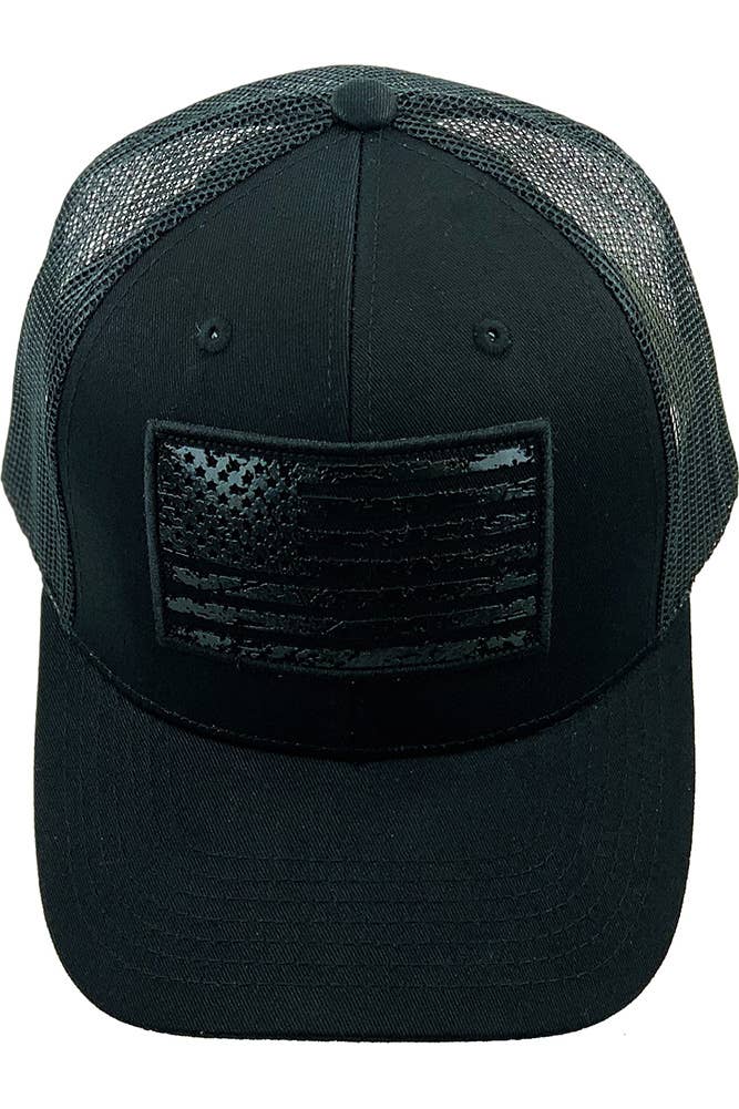 Hana - Wholesale Trucker Hat - Women's - Flag Flat UV Print Patch Mesh Back American Flag Ballcap7