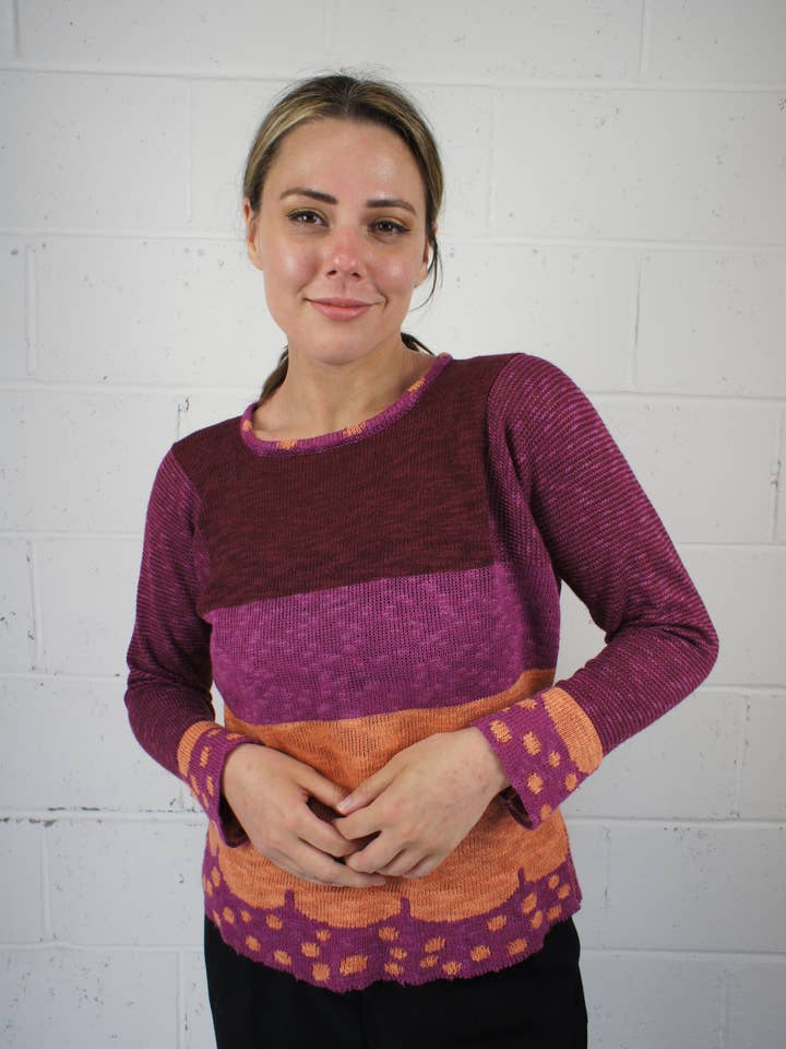 Mallow Dot Top for wholesale by Knitted in Edinburgh