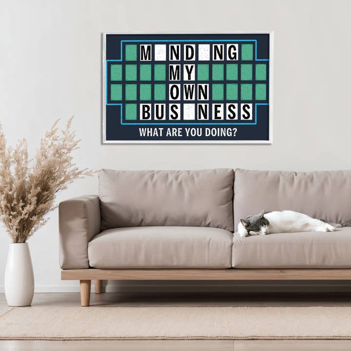 Stupell Industries - Wholesale Wall Sign - Minding My Own Business Game - Framed Wall Art6