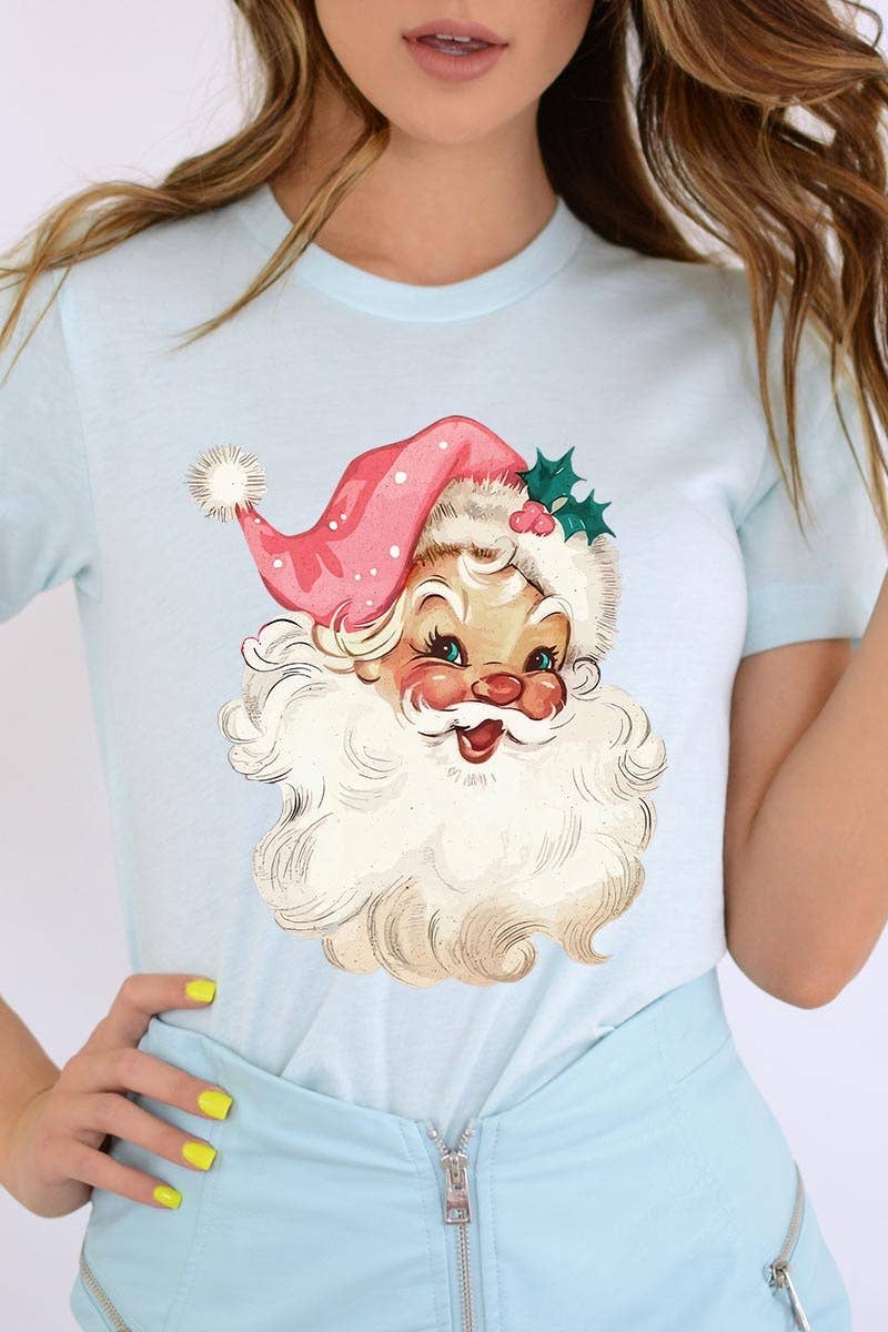 COLORBEAR – wholesale Grafisk T-shirt - Unisex – Retro Rosa Jultomtegrafisk T-shirt6