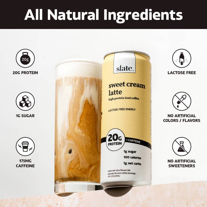 Slate Milk - Wholesale Iced Coffee/Cold Brew - Sweet Cream Latte3