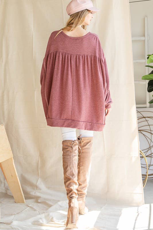 JADE BY JANE - Wholesale Tunic - Women's - OVERSIZE TUNIC WITH SCRUNCHED BACK8