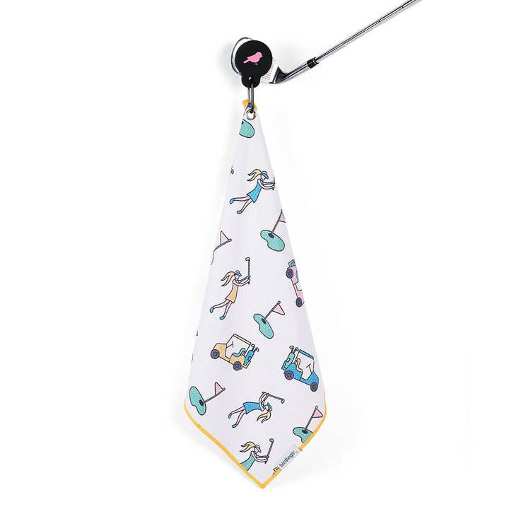 Golf Girl Magnetic Golf Towel for wholesale by Birdie Girl Golf