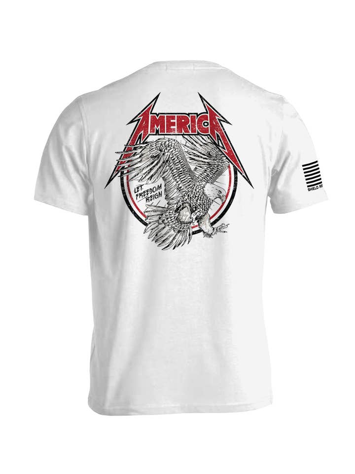 Shield Republic LLC - Wholesale Screen Printed T-Shirt - Men's - America Let Freedom Reign