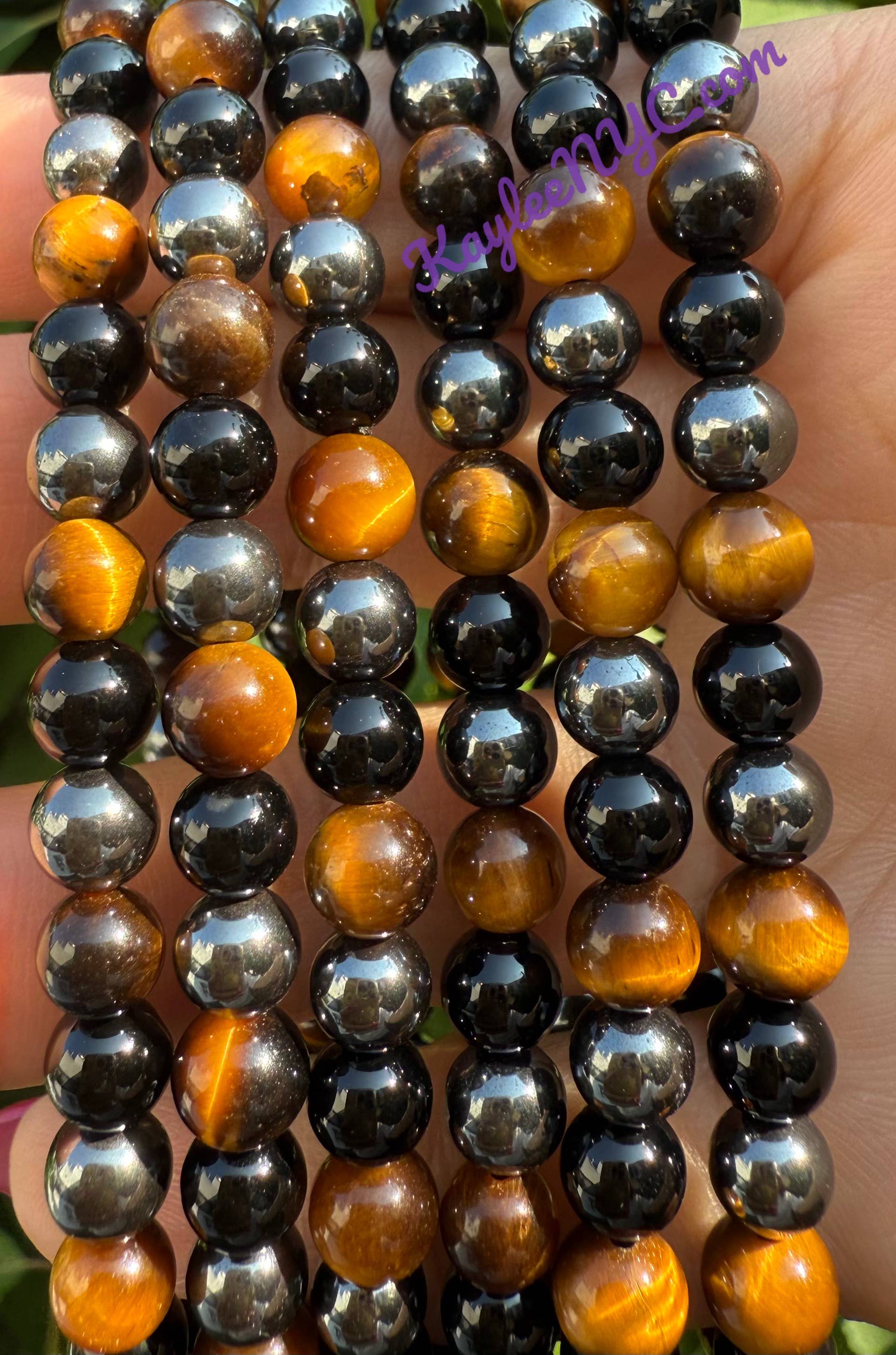 KayleeNYC – Engroshandel Perlearmbånd – 7,5" Beskyttelse 6mm Krystalarmbånd1