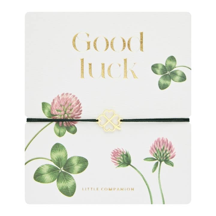 Pulseira Pequeno Companheiro Folha de Trevo Banhada a Ouro por atacado de Crystals by HCA Jewellery