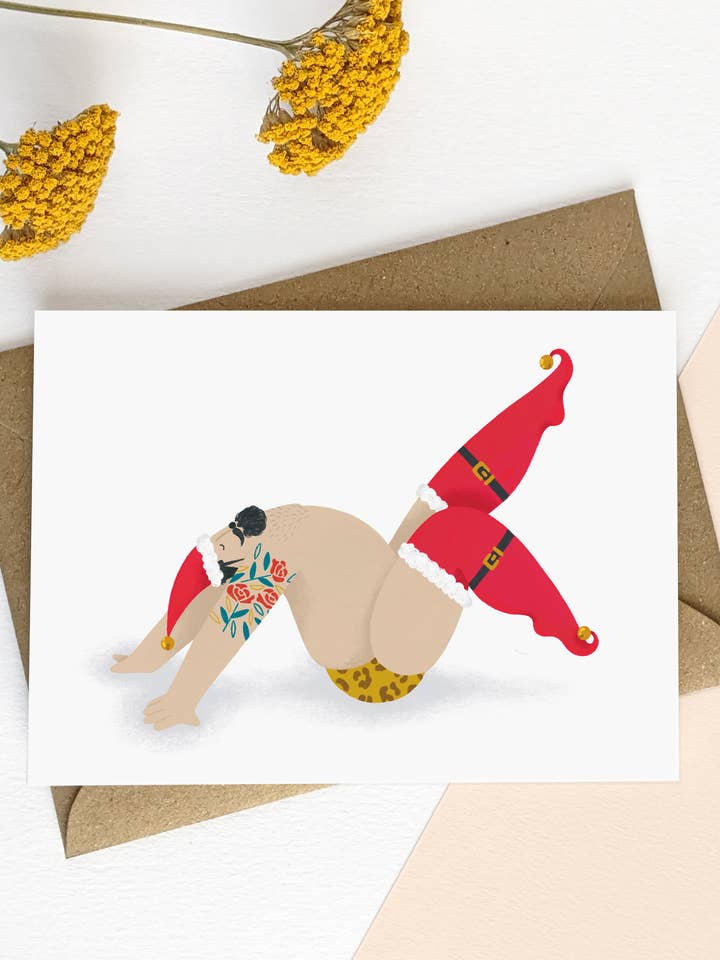 Illustrated Christmas Card for wholesale by Elsa Rose Frere