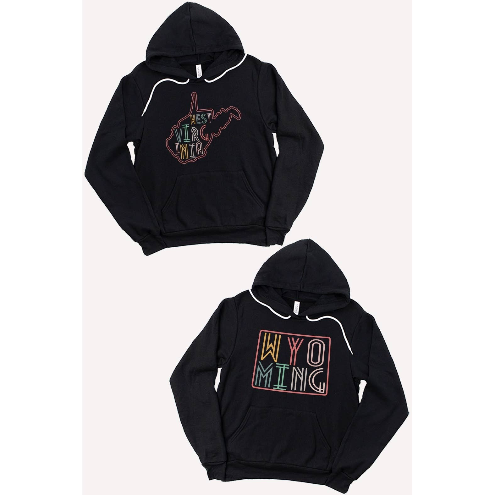 Kissed Apparel – wholesale Hoodie – Women's – Neon State Shape Graphic Hoodies13