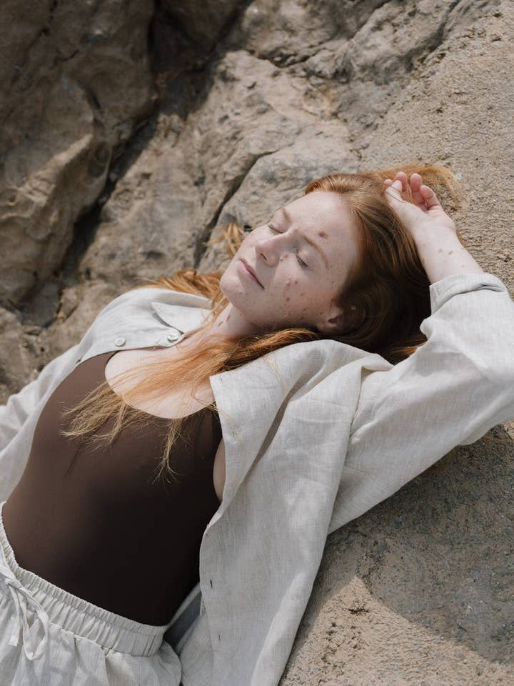 Oversized linen shirt for wholesale by gngr bees