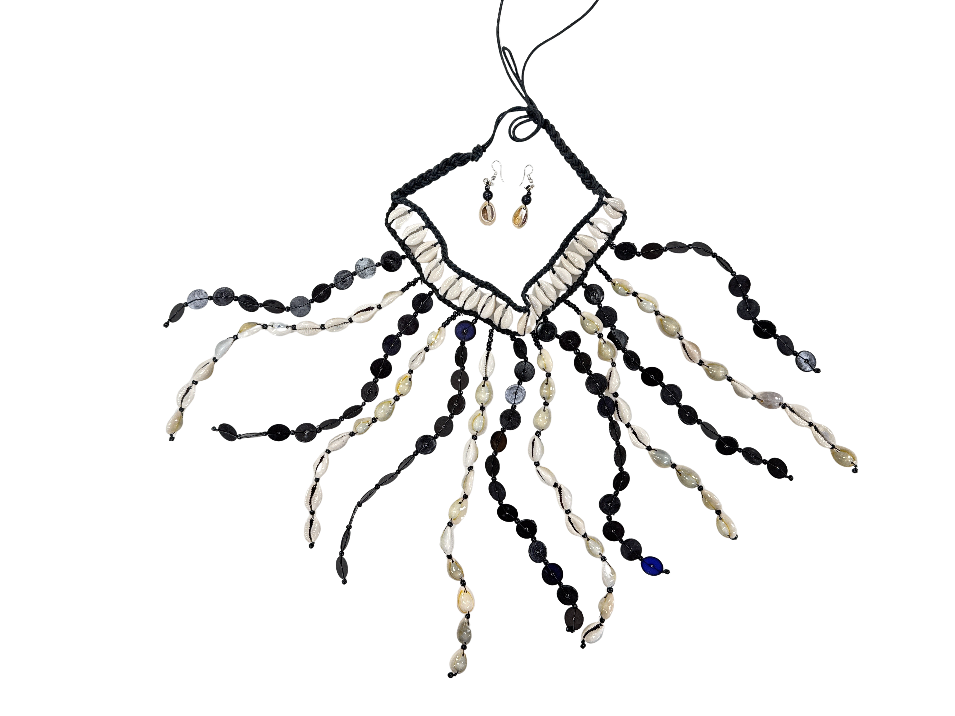 Treasure Jewelry - Wholesale Bib Necklace - Large Cowrie Shell Bib Necklace Cowie Necklace14