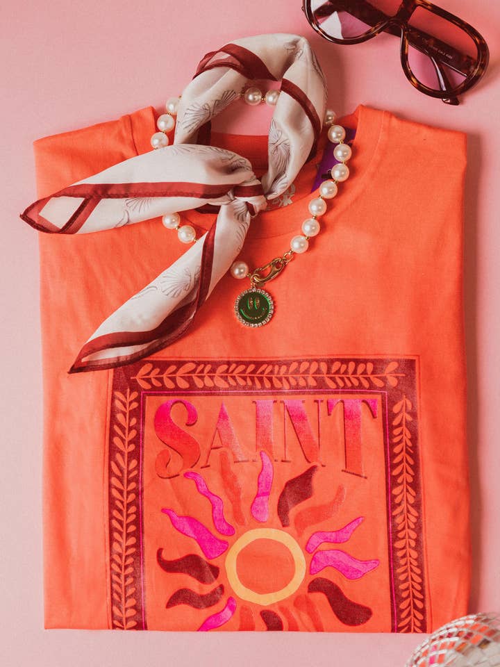 Pop Orange T-shirt Saint Marie for wholesale on Faire