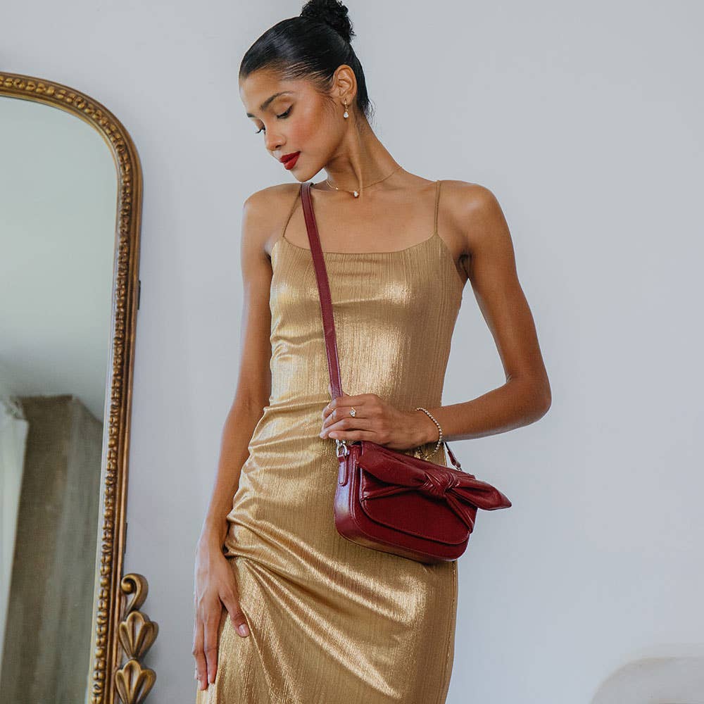 Melie Bianco - Wholesale Crossbody Bag - Women's - Faye Beige Recycled Vegan Crossbody Bag9