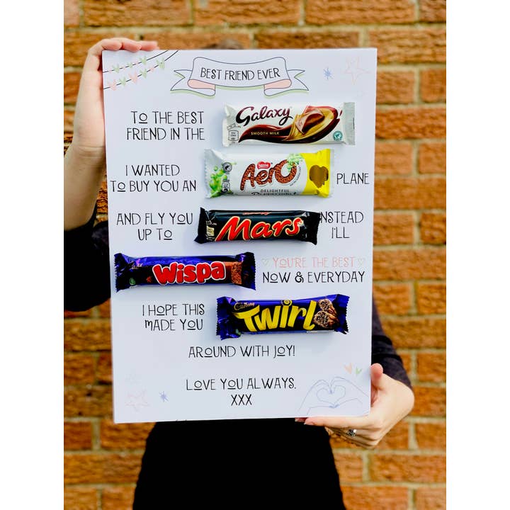 La De Da! Living – wholesale Chocolate bar – Best Friend Chocolate Message Board Gift