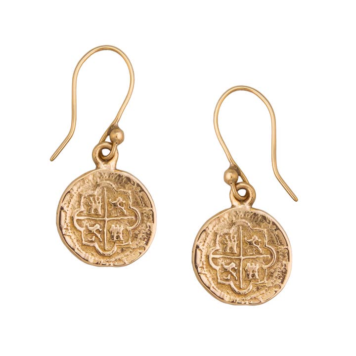 Alchemia Replica Spanish Coin Earrings for wholesale by Charles Albert Inc