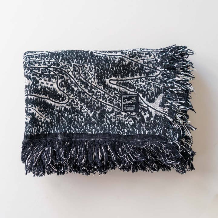 Benoit's Design Co. - Wholesale Throw Blanket - Heavenly, California Ski Trail Map Blanket2