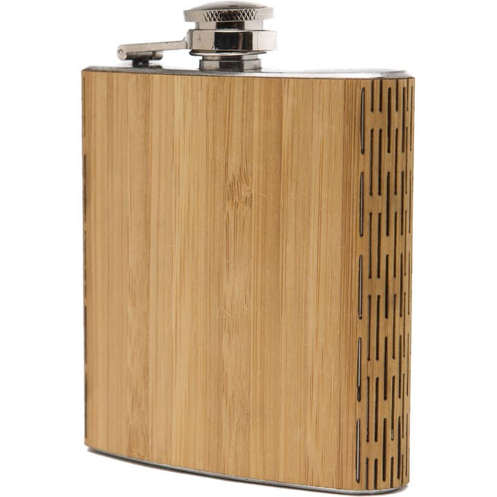 WUDN Handcrafted - Wholesale Flask - High Quality 6 oz. Wooden Hip Flask - Hand Crafted from Loca1