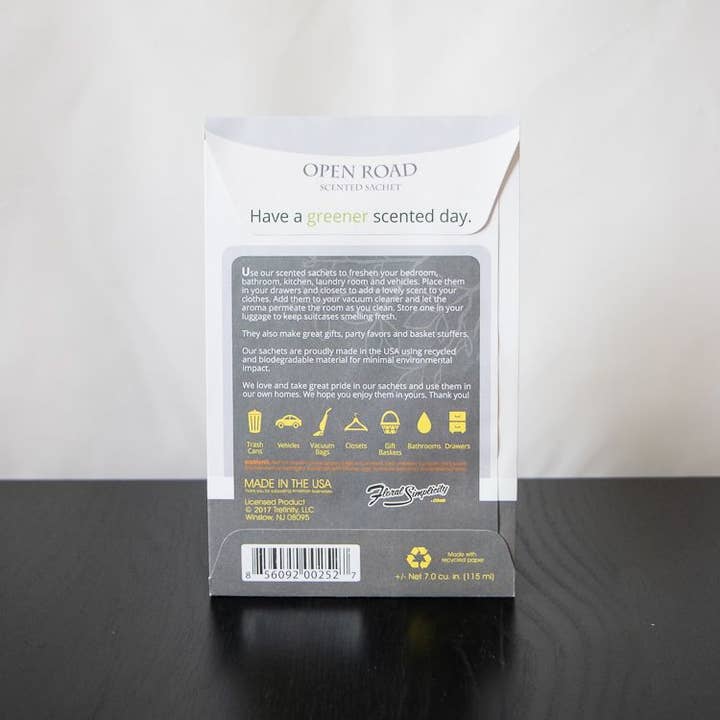 Floral Simplicity - Vente Désodorisant pour voiture – unisexe - Sachet parfumé Open Road (New Car Scent)1