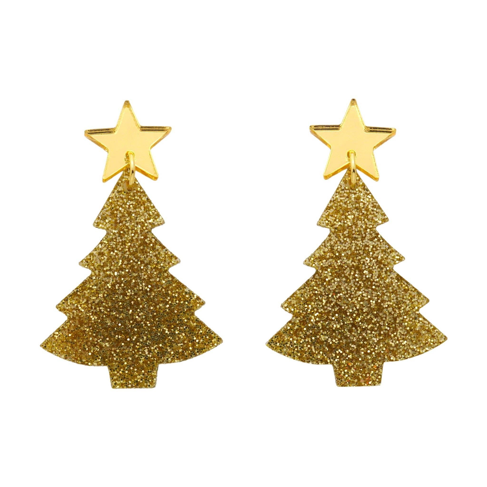 Girlfetti - Wholesale Dangle Earrings - Christmas Tree Acrylic Dangle Earrings3