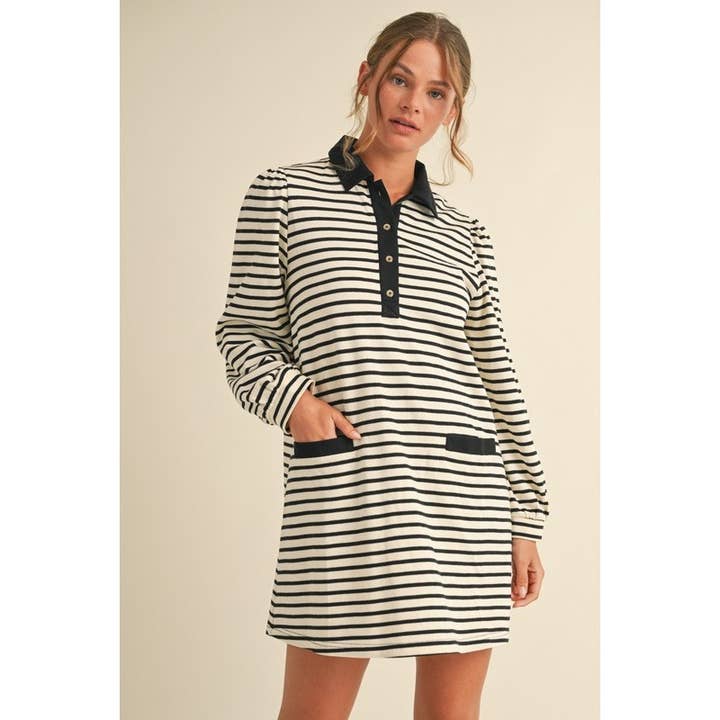 Vestido listrado por atacado de STYLE USA